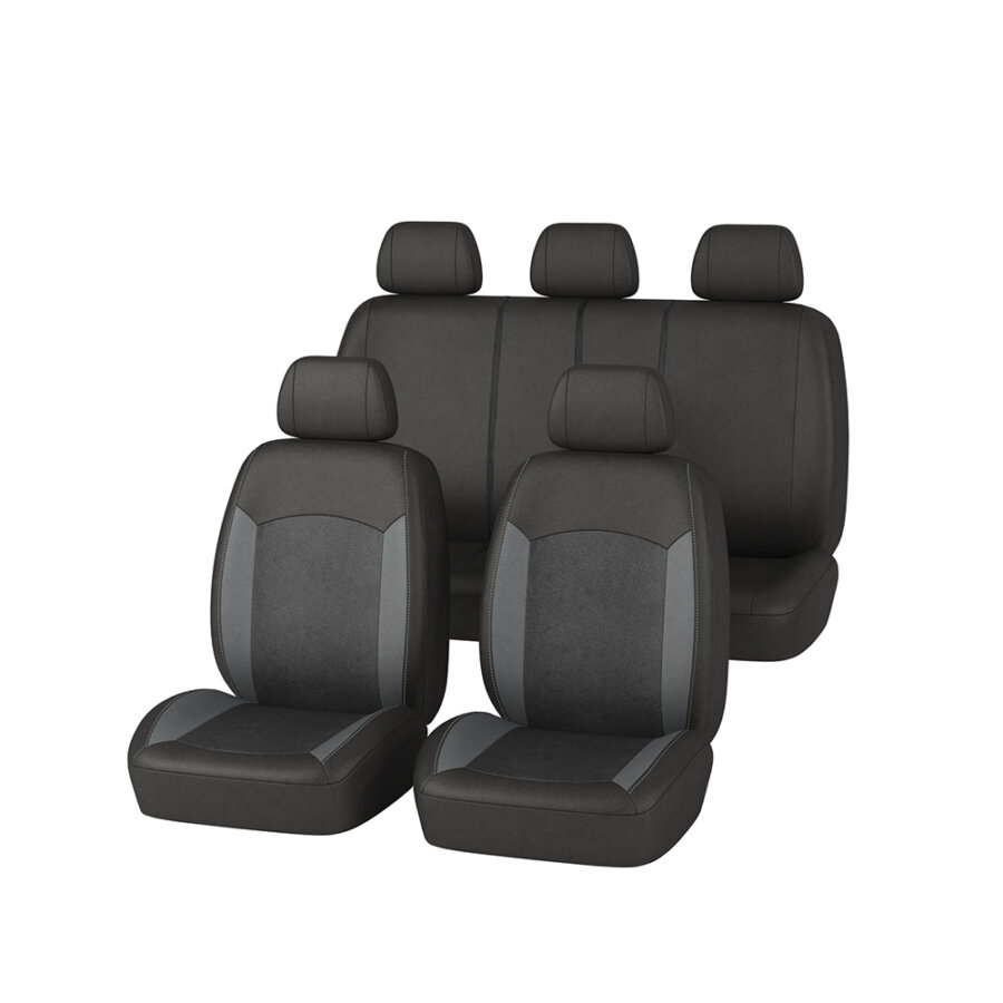 Jeu Complet De Housses Universelles Voiture Norautoganimede Noir Et Gris Avec