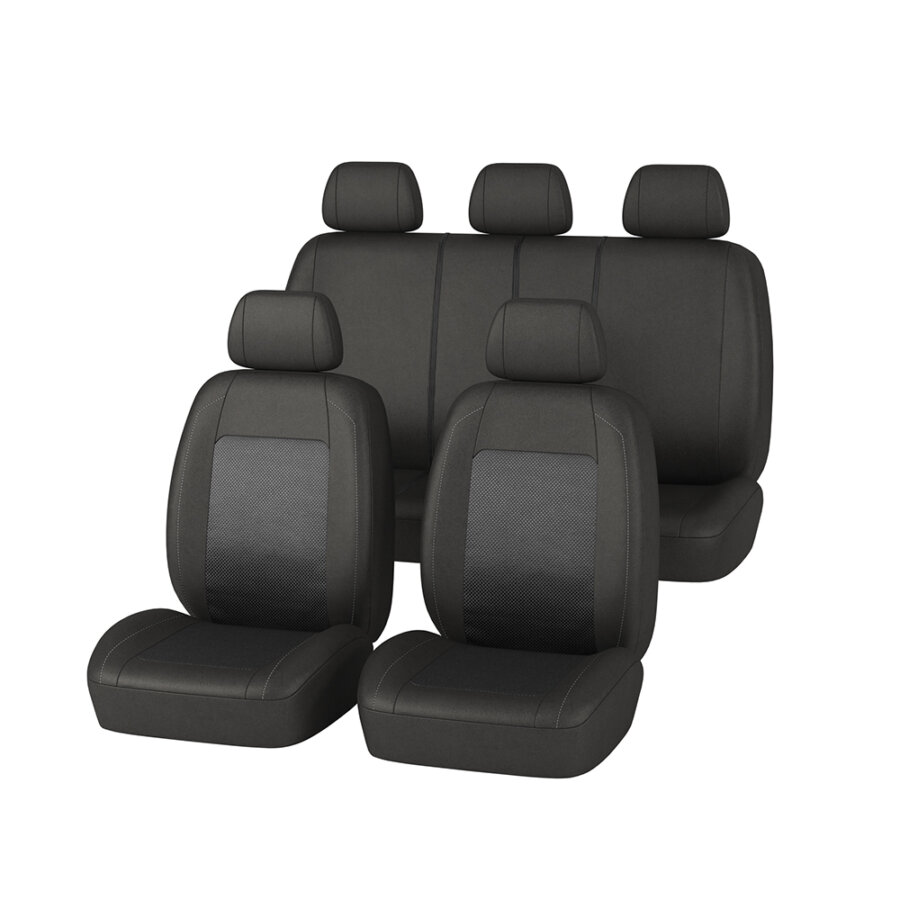 Jeu Complet De Housses Universelles Voiture Norauto Rhea Noir Avec Certificat Kba