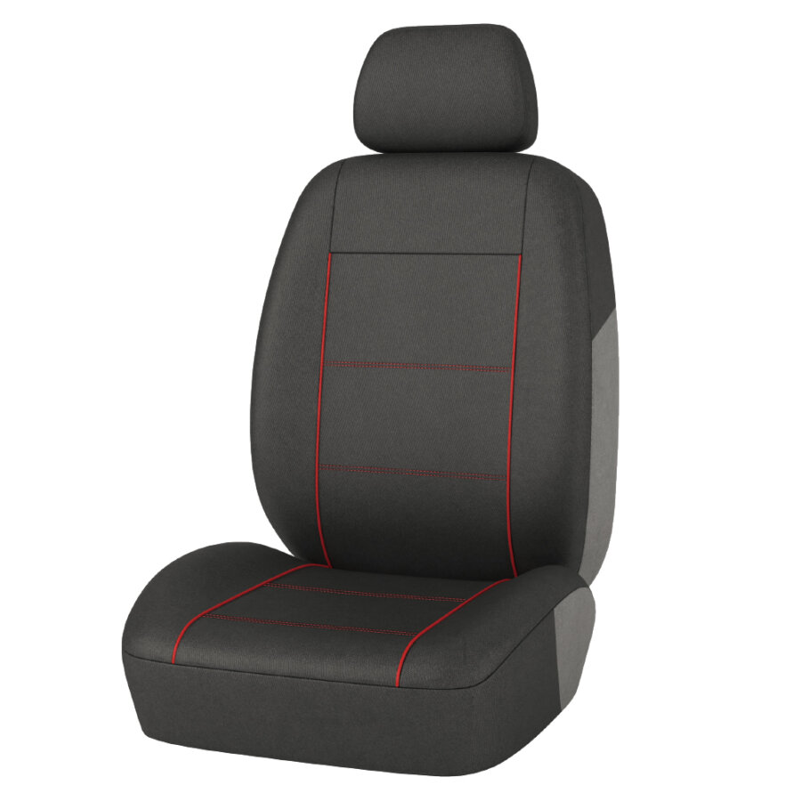 1 Housse Universelle Siège Avant Voiture 1er Prix Noir Et Rouge