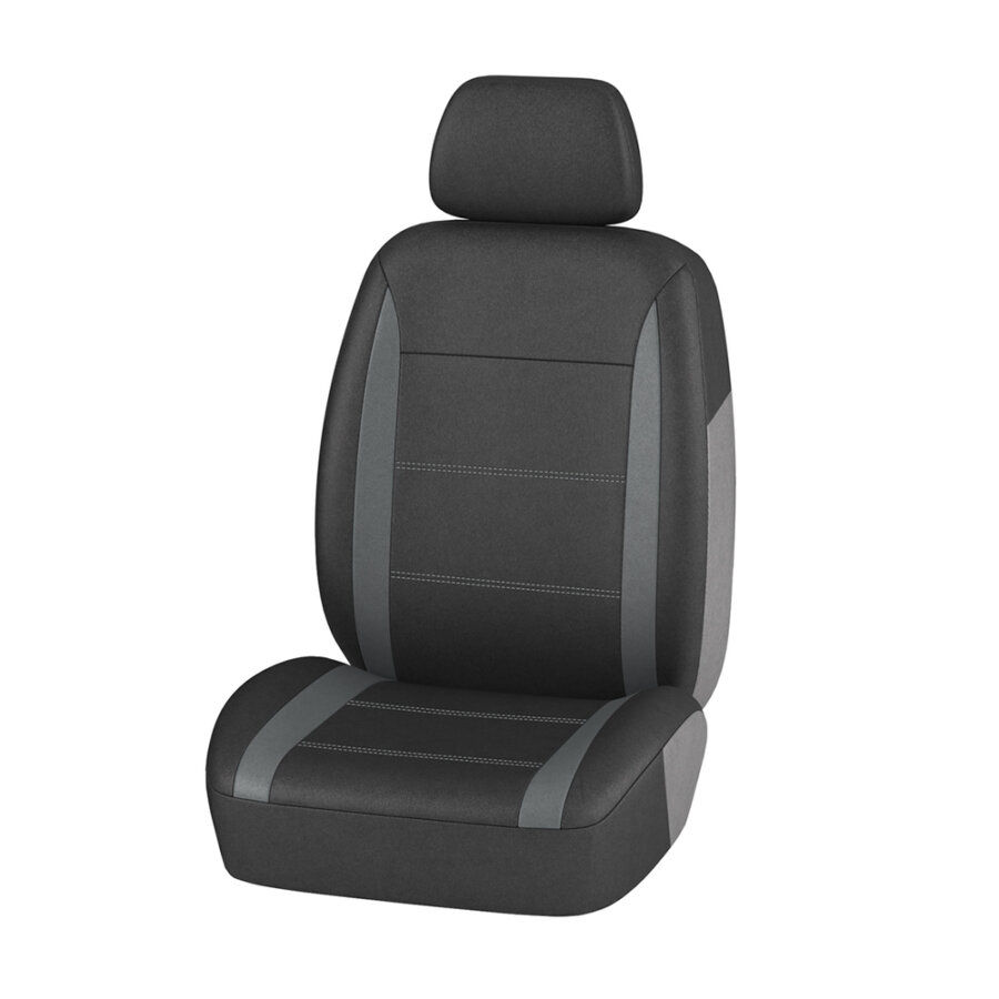 1 Housse Universelle Siège Avant Voiture 1er Prix Noir Et Gris