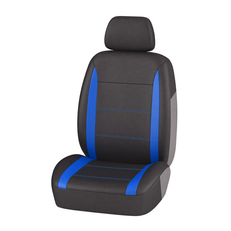 1 Housse Universelle Siège Avant Voiture 1er Prix Noir Et Bleu