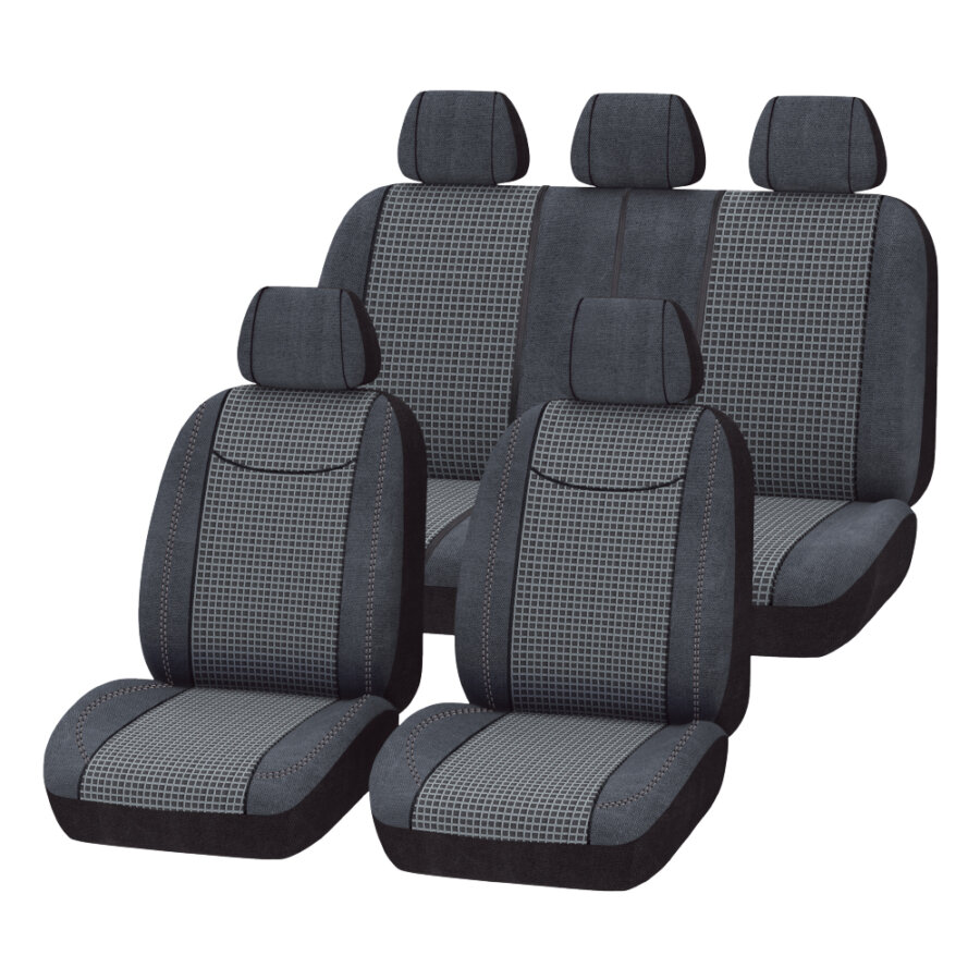 Housses De Siège Auto Universelles En Maille Respirante - Lot 9 Pièces Jaune, Compatibles Airbags, Lavables Machine