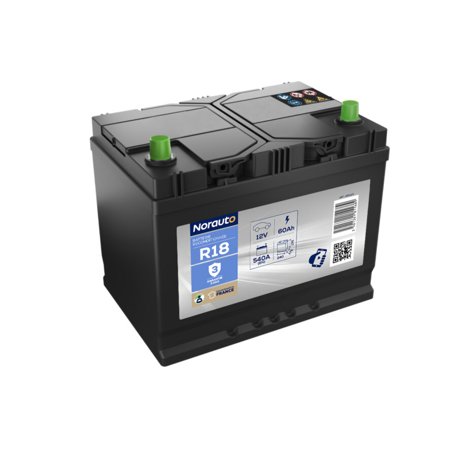Batterie Reconditionnée Norauto R18 60 Ah - 540 A