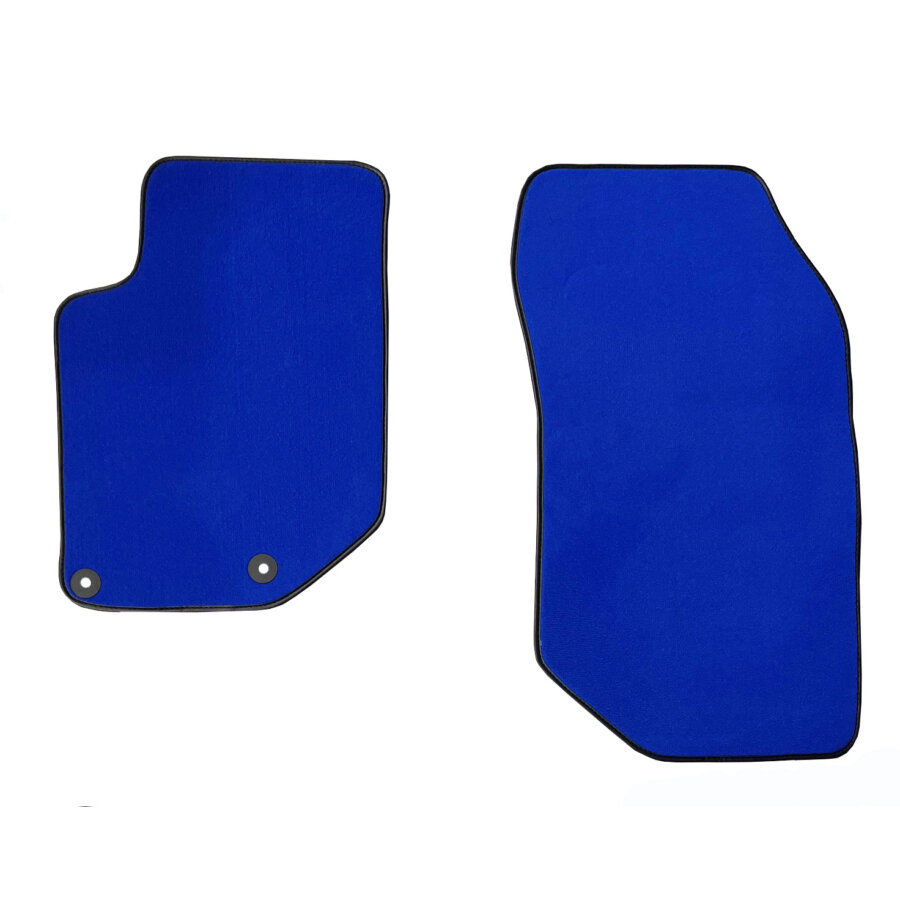 2 Tapis Avant Sur Mesure Bleu En Moquette Couture