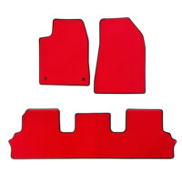 Jeu complet de tapis sur mesure rouge en moquette COUTURE