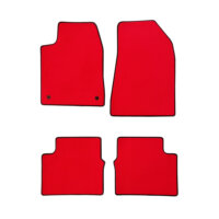 Jeu complet de tapis sur mesure rouge en moquette COUTURE