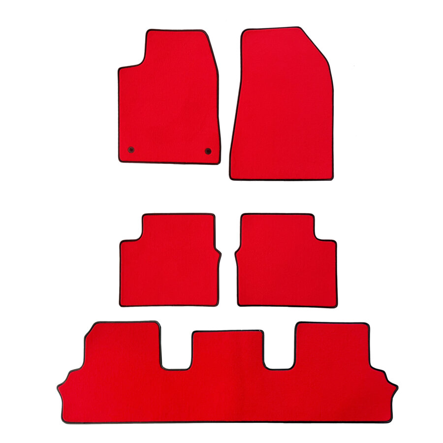 4 Tapis Sur Mesure Moquette Couture Rouges