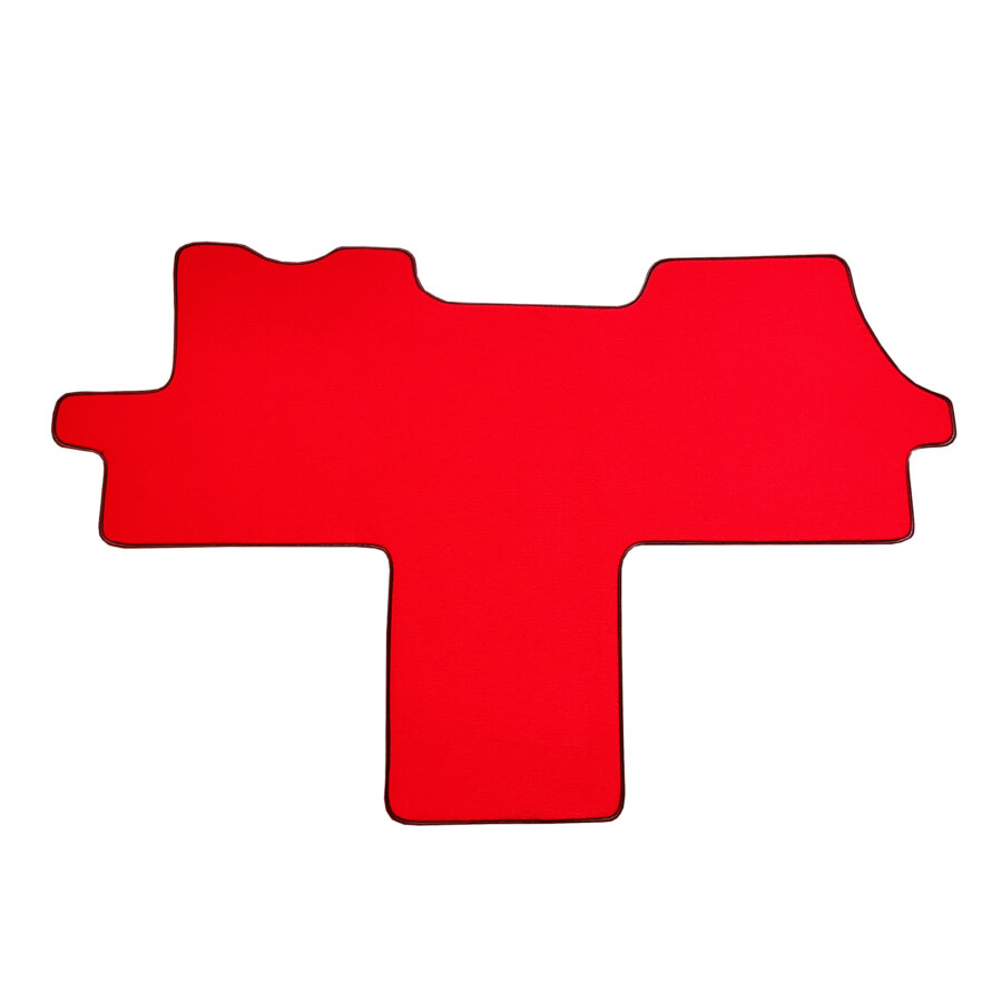 1 Tapis Avant Sur Mesure Rouge En Moquette Couture Spécial Utilitaire