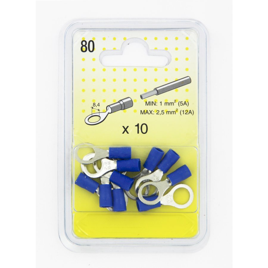 10 Cosses Rondes Bleues 8,4 Mm