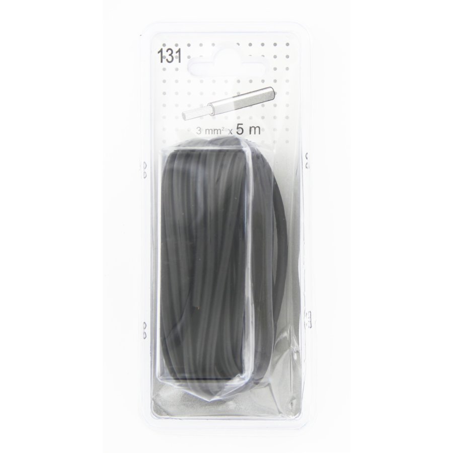 Câble Électrique 3mm² Noir 5 M