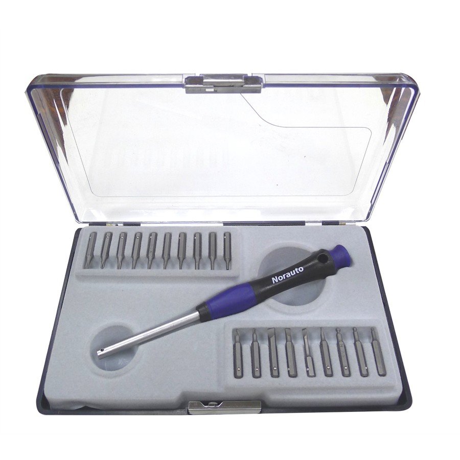 Coffret 1 Mini Tournevis + 19 Embouts Norauto 20 Pièces