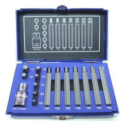 Boîte de 14 embouts Torx T20-T55 NORAUTO carré 1/2"