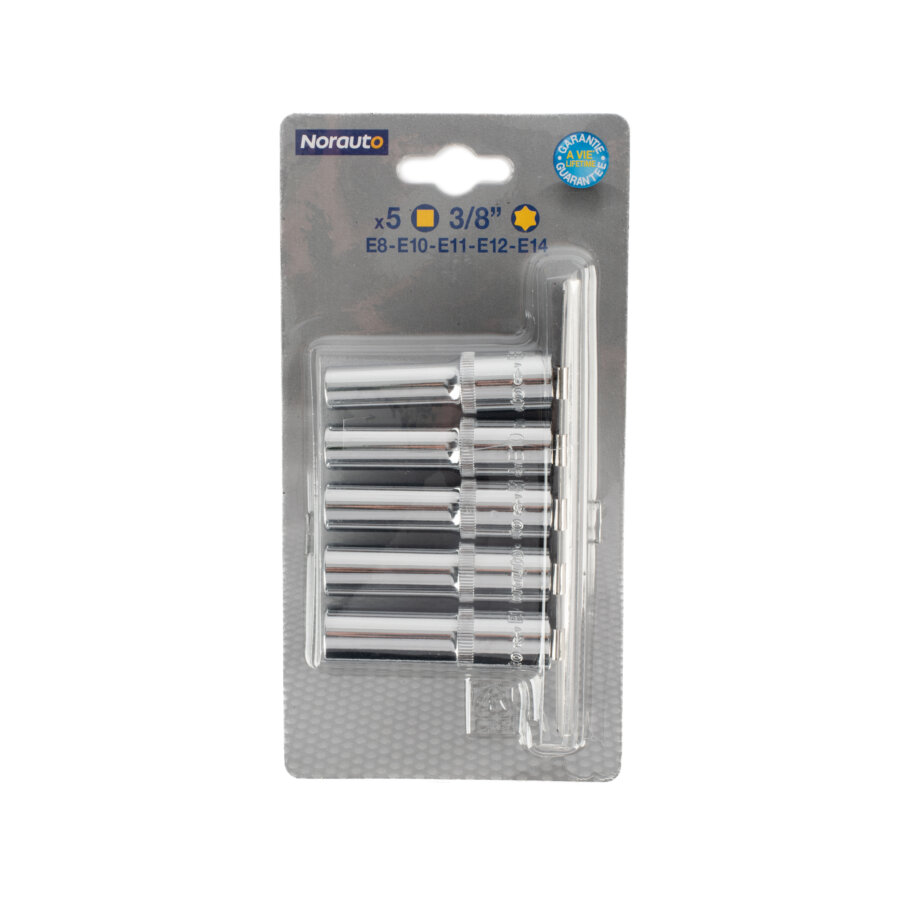 5 Douilles Longues Torx T8-t14 Carré 3/8'' Norauto