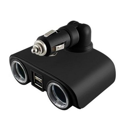 Prise Allume-cigare Double Embouts 12V/24V – 8A Pour Voiture, Camping-car, Utilitaire