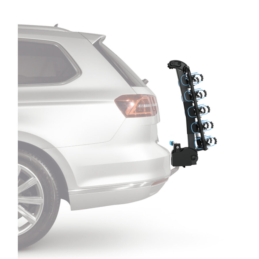Photo Porte-vélos Sur Attelage Suspendu Norauto Slim 100-5 Pour 5 Vélos