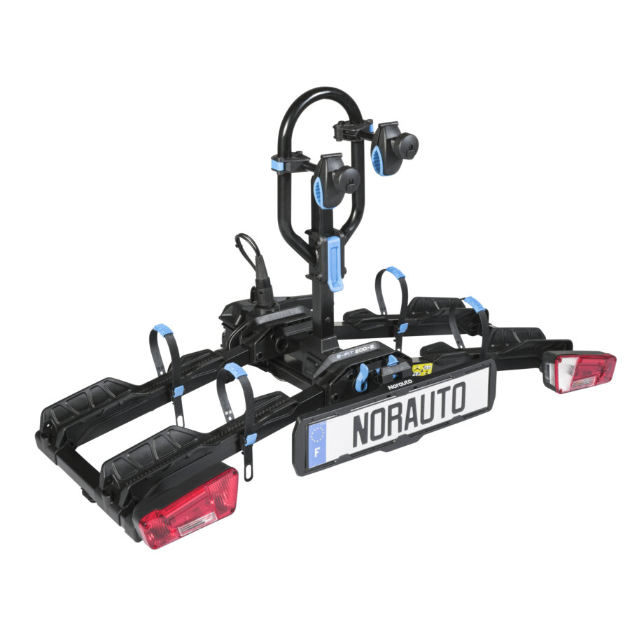 Porte velos sur attelage NORAUTO E FIT 200 2 pour 2 velos compatible velo electrique