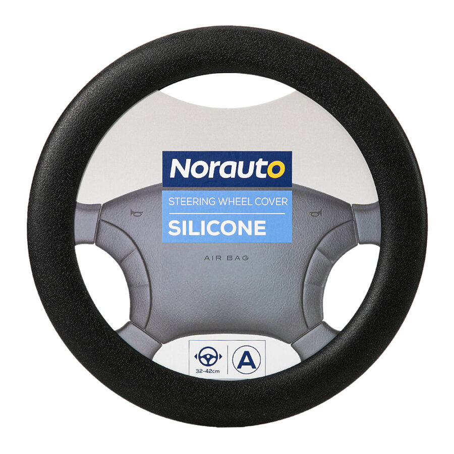 Couvre Volant Silicone Norauto Noir