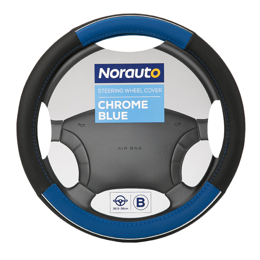 Couvre Volant Chrome Norauto Bleu