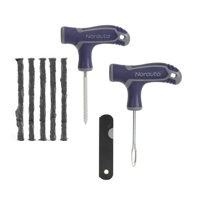 Kit de réparation crevaison provisoire par mèche NORAUTO 8 pièces