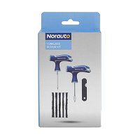 Kit De Réparation Pneu Tubeless Urgence - 30 Mèches Caoutchouc + Outil - Pour Voiture, Moto, VTT - 7