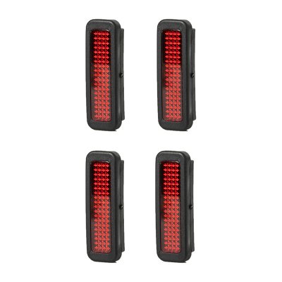 AERZETIX Lot De 2 Protections Portières Réfléchissantes Jaunes 200x18x20 Mm - Clipser Pour Voiture, Anti-Rayures Et Sécurité
