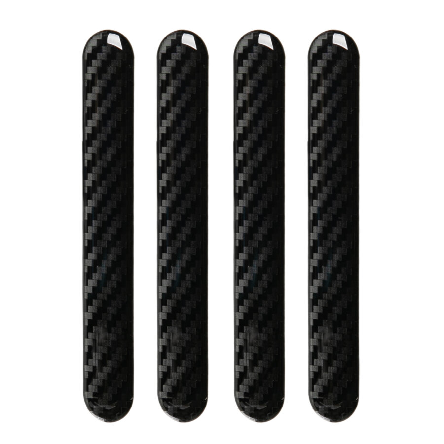 4 Protections De Portières Norauto Autocollantes 10 Cm Carbone