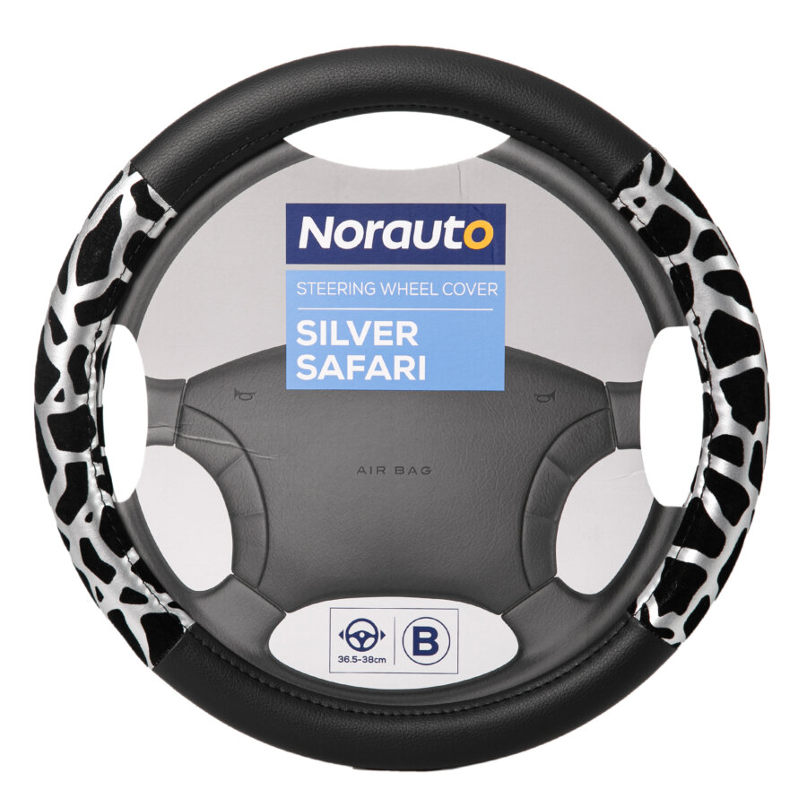 Couvre Volant Norauto Safari En Noir / Argent
