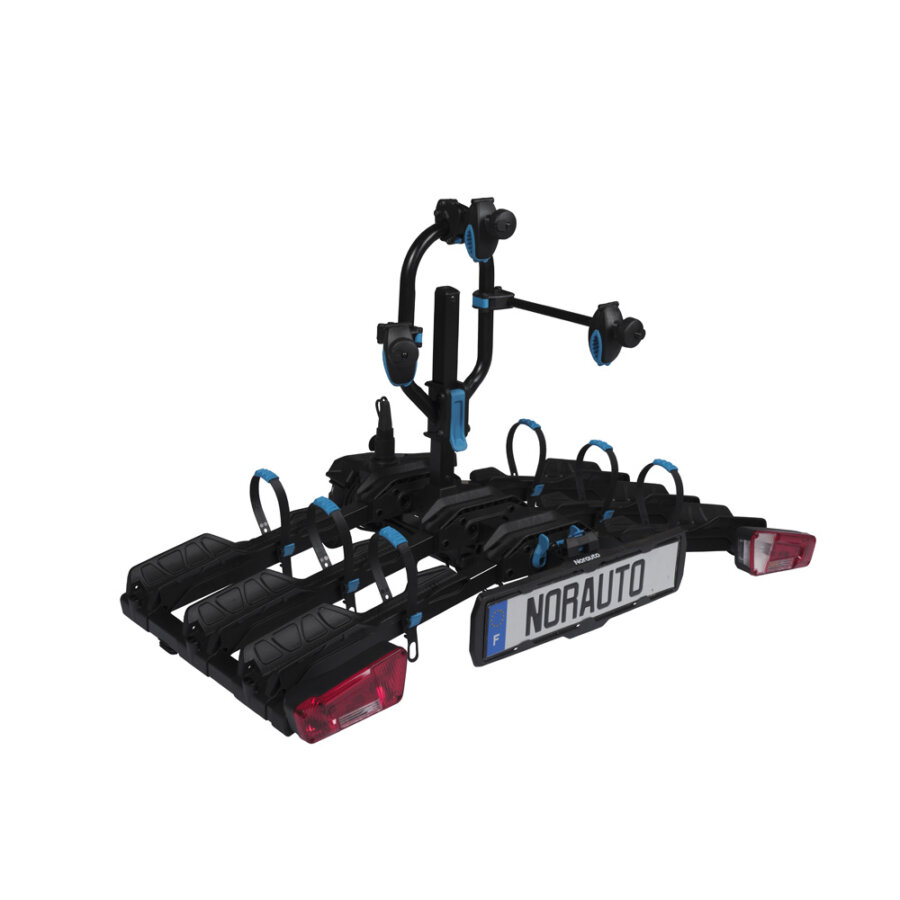 Photo Porte-vélos Sur Attelage Norauto E-fit 200-3 Pour 3 Vélos Compatible Vélo Électrique