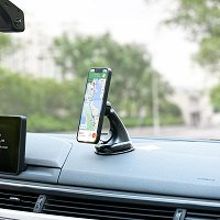 Support Téléphone Voiture Magnétique - Ventouse Sans Résidu, Rotatif 360°, Aimant Puissant