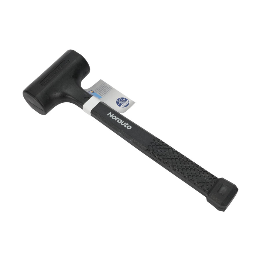 Marteau en caoutchouc avec manche en bois 55 65 90 mm Noir