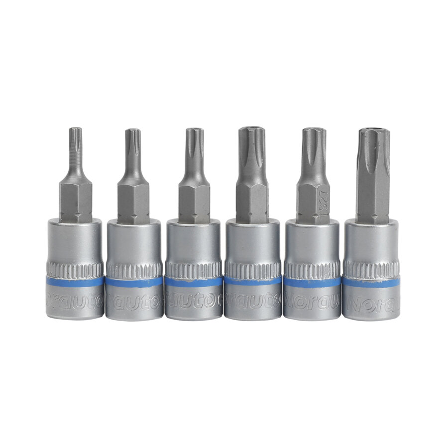 7 Douilles Avec Embouts Résistorx Ts10-ts40 Carré 1/4'' Norauto