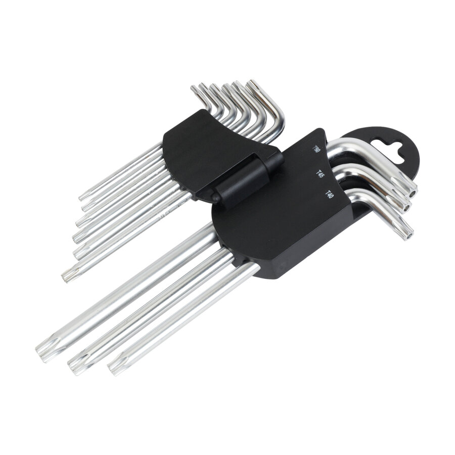 9 Clés Coudées Longues Torx Creuses T10-t50 Norauto