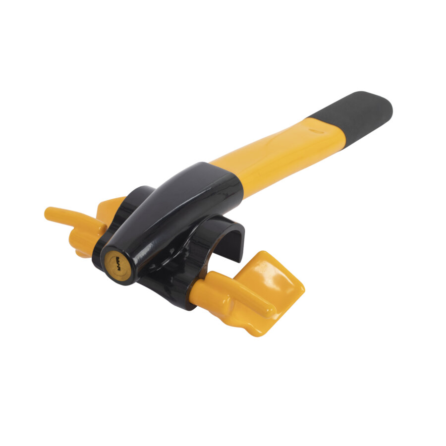 OTITU Just Fun Volant En Plastique Jaune – Rotation 360°, Résistant Intempéries, Facile à Installer, Pour Jardin Et Jeux De Rallye