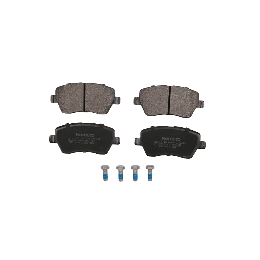 4 Plaquettes De Frein Norauto Np1617