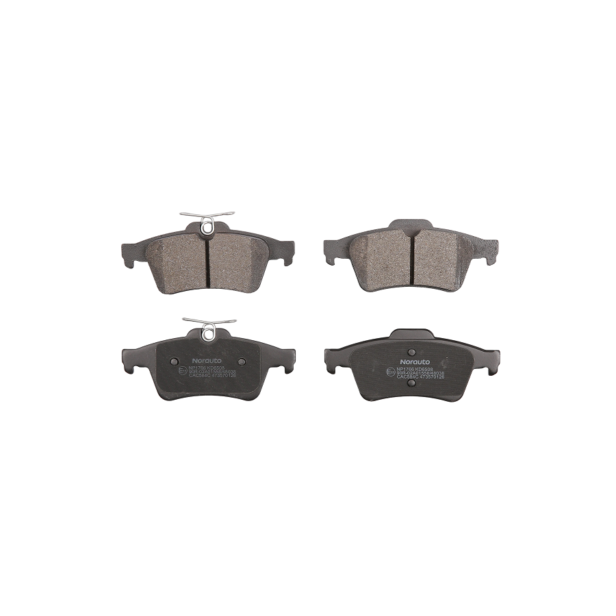 4 Plaquettes De Frein Norauto Np1766