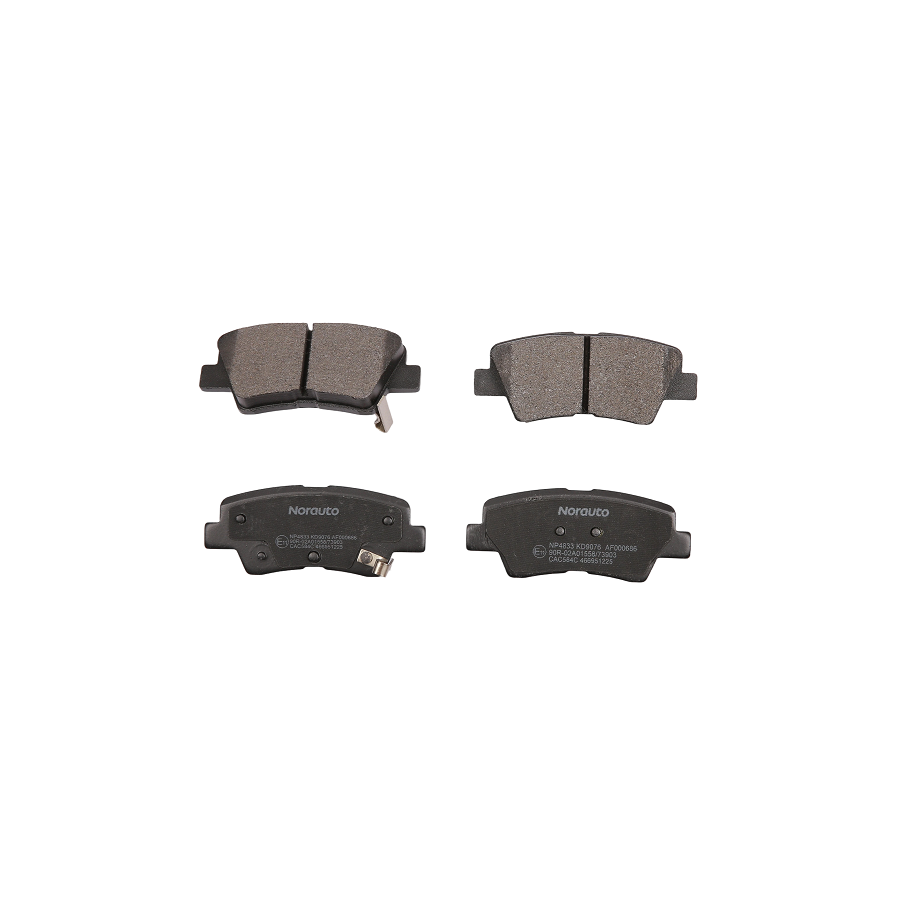 4 Plaquettes De Frein Norauto Np4833