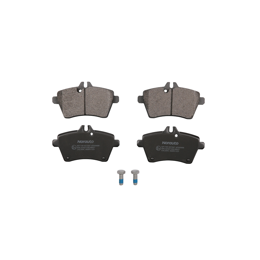 4 Plaquettes De Frein Norauto Np1749