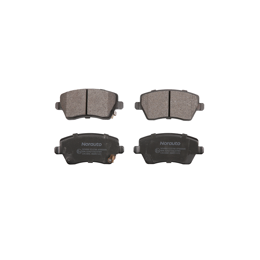4 Plaquettes De Frein Norauto Np4966