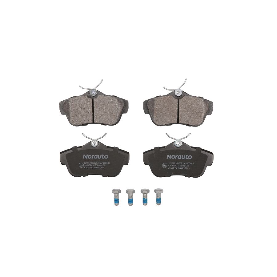 4 Plaquettes De Frein Norauto Np1772