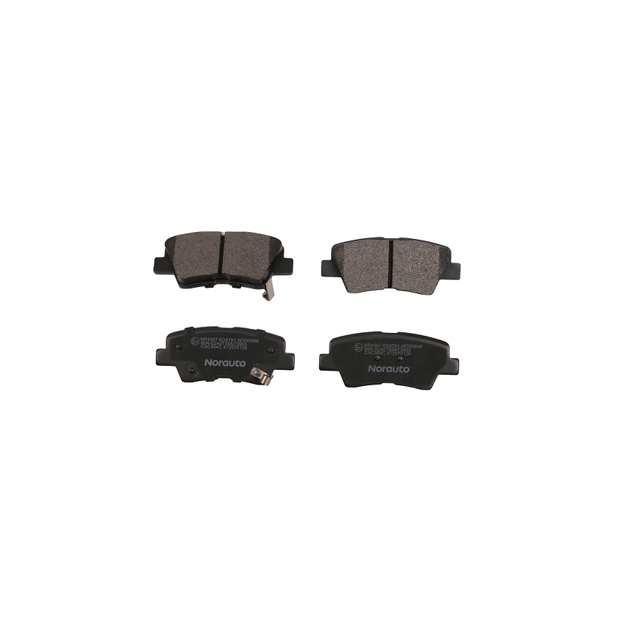 4 Plaquettes De Frein Norauto Np4387