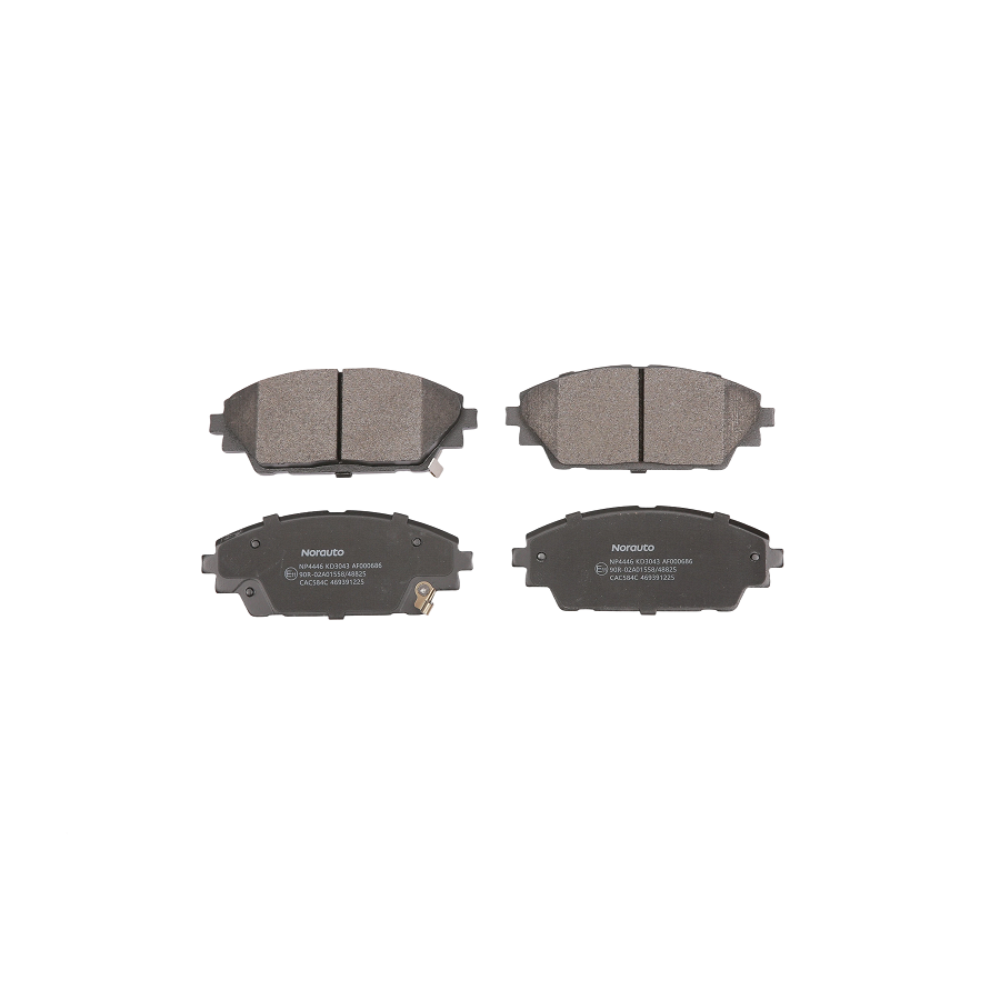 4 Plaquettes De Frein Norauto Np4446