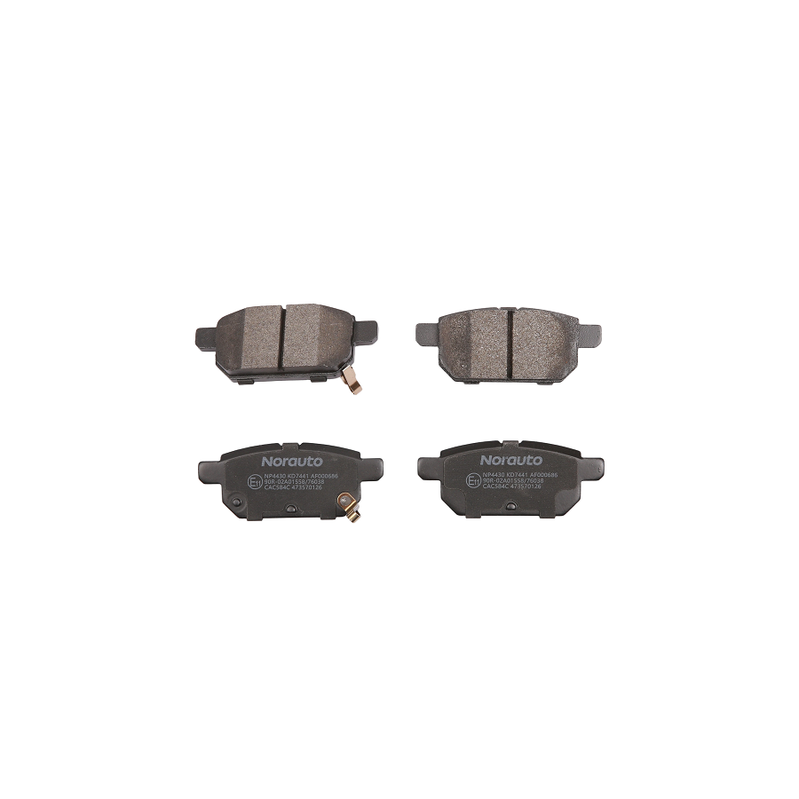 4 Plaquettes De Frein Norauto Np4430