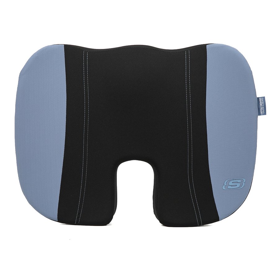 Coussin De Siège Orthopédique Skechers Noir Et Bleu