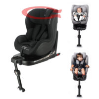 Siège auto pivotant Isofix et jambe de force NORAUTO Revo groupe 0+/1, noir  - Auto5