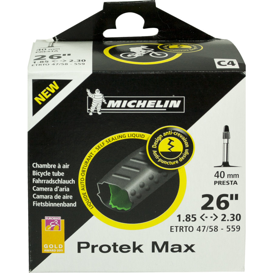 Chambre À Air Vélo Protekmax 26x1,85/2,30 Michelin Valve Presta 40 Mm