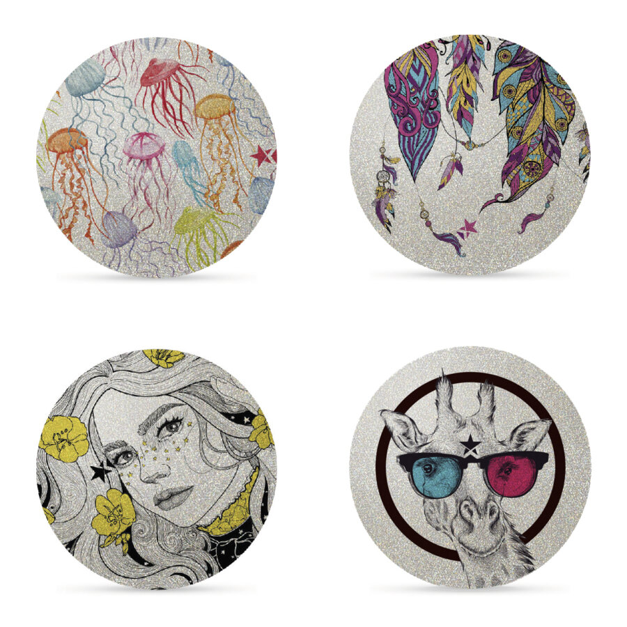 Planche de 4 clignotants réfléchissants Myflash Girl