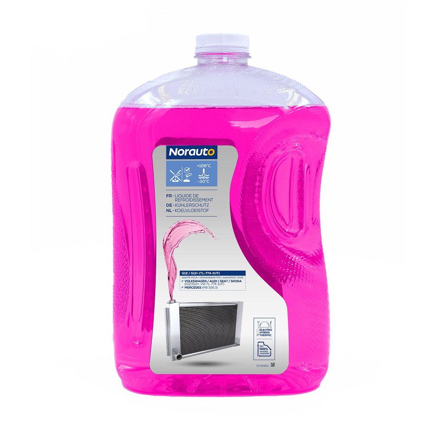 Liquide de refroidissement NORAUTO -30°C G12/G12+ 5 L, liquide de refroidissement voiture 2026