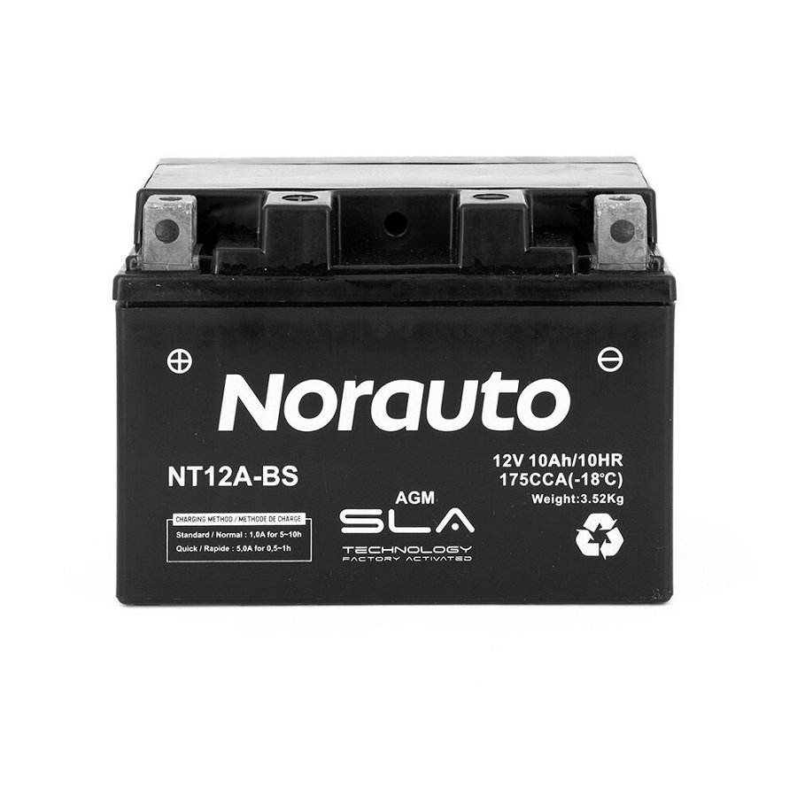Batterie Moto / Scooter Norauto Nt12a-bs Sla Agm