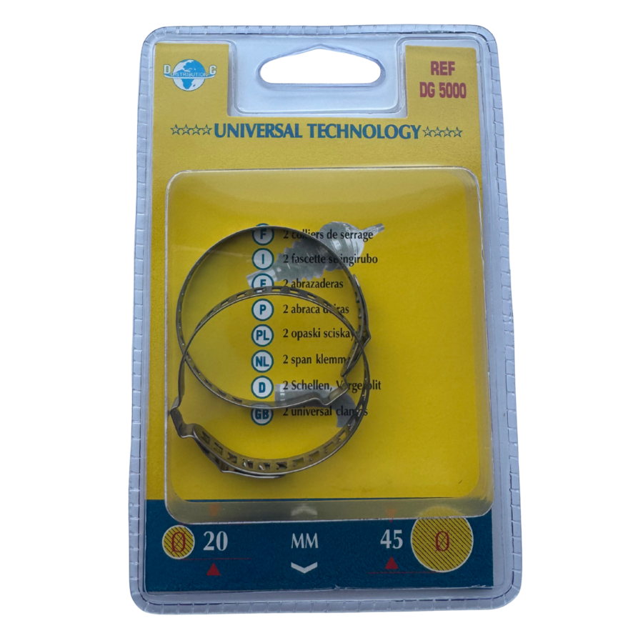 2 Colliers De Serrage 20 À 45 Mm Techmax Dg5000