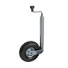 Roue Jockey Gonflable Fut 4,8 Cm - Pneu Pneumatique 260 Mm, Charge Max 150 Kg - Pour Remorques, Chariots